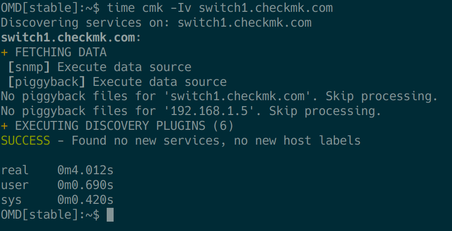 time cmk -Iv